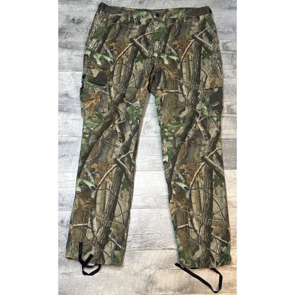 Camo Cargo Pants Mens 2XL Realtree Hardwood Hunting 44x34 Vintage 90s NWOT